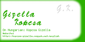 gizella kopcsa business card